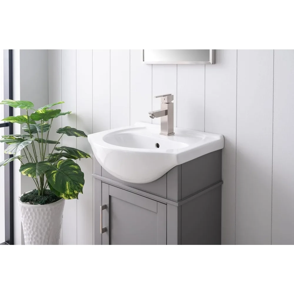 Ivy 20" Inch Single Sink Bathroom Vanity with Porcelain Top