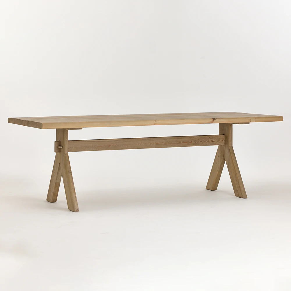New Pine Solid Wood Dining Table, Featuring Japanese Design, Suitable for Home Offices and Farmhouse-style Hotels