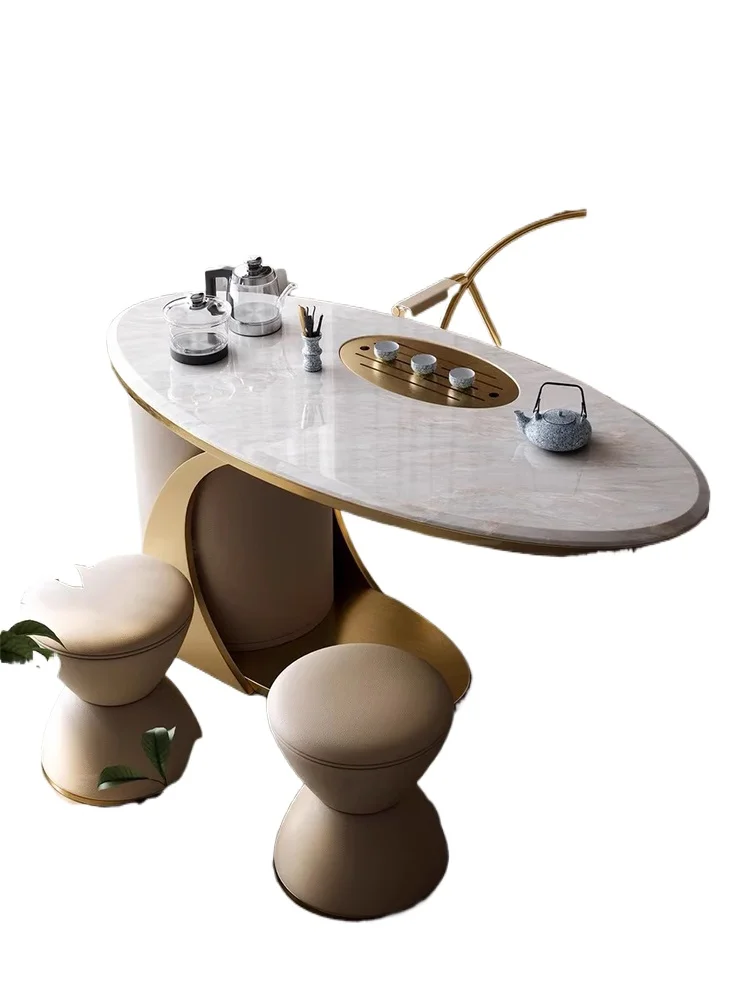 

Home Modern Simple Light Luxury Office Kung Fu Tea Table Tea Table One-body Dual-purpose Coffee