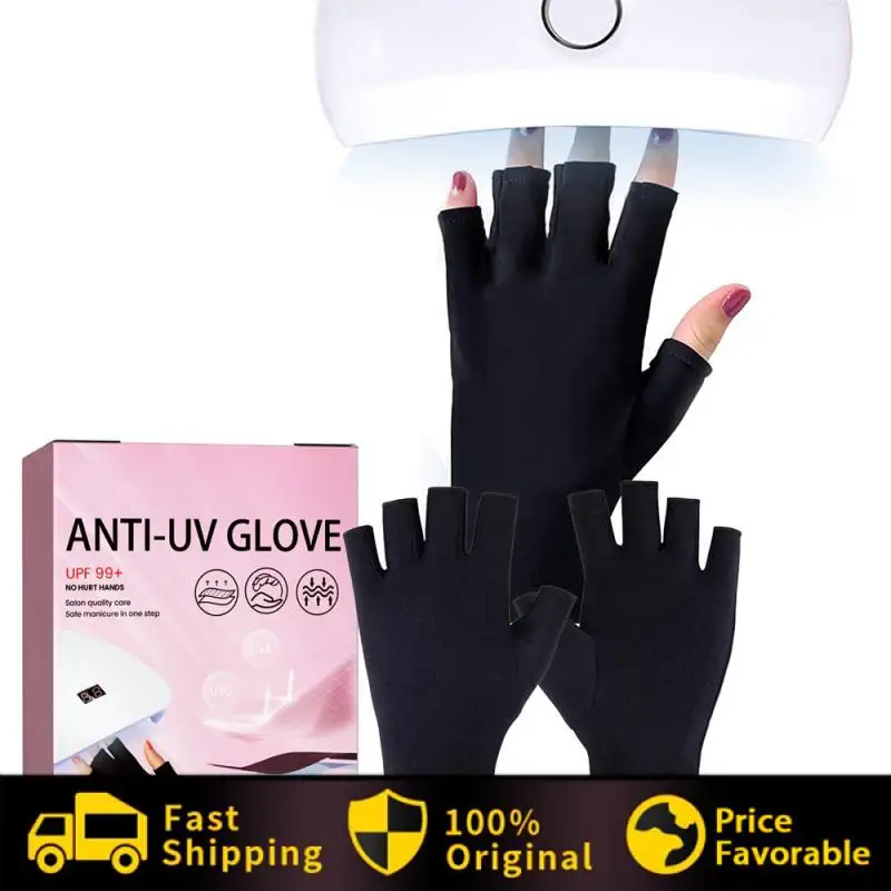 Anti Uv Rays Protect Gloves Nail Gloves Led Lamp Nail Uv Protection Radiation Proof Glove Manicure Nail Art Tools