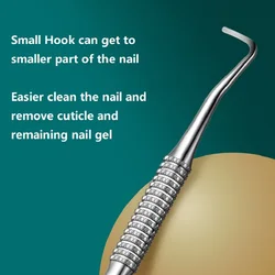 Manicure Hook Cuticle Pusher Nail Polish Remover Nail Gel Peeler Scraper Pedicure Pusher Manicure Podiatry Tool for Nail Art