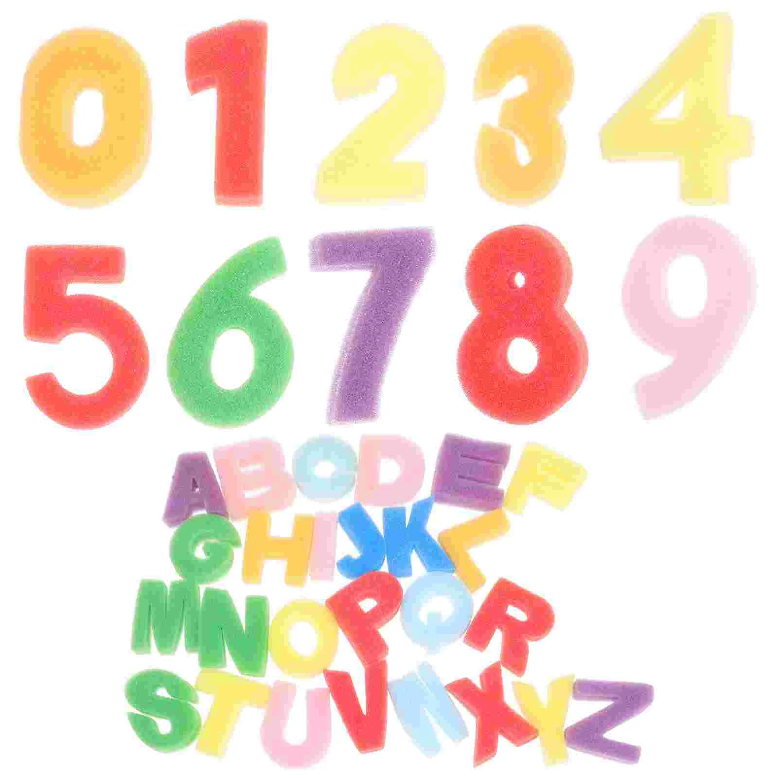 

1 Set A-Z Letters Sponge Stamper Stamping Tool Graffiti Painting Sponge 0-9 Number Stamping (Letters + Number)