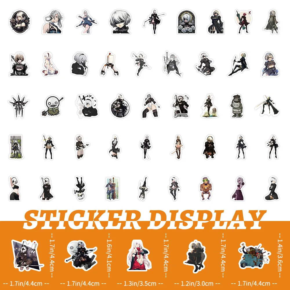 103pcs NieR Automata Stickers Notebook Computer Stationery Decoration Waterproof Sticker Supplies