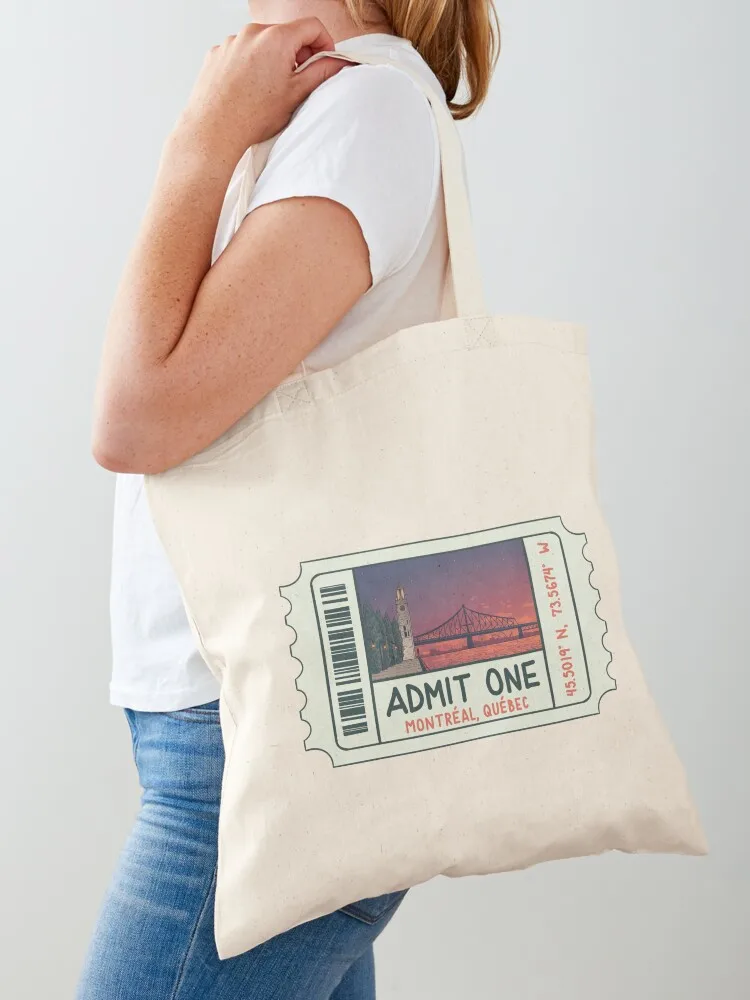 

Ticket to Montreal Tote Bag eco pack cloth bag woman shopping bag female