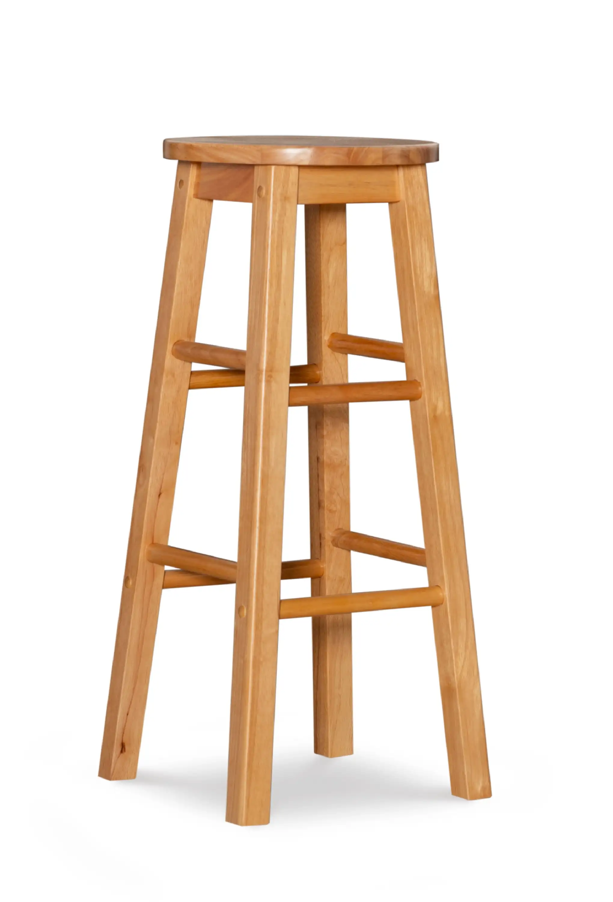 

Linon McMullen 29" Round Solid Wood Bar Stool, Natural Finish