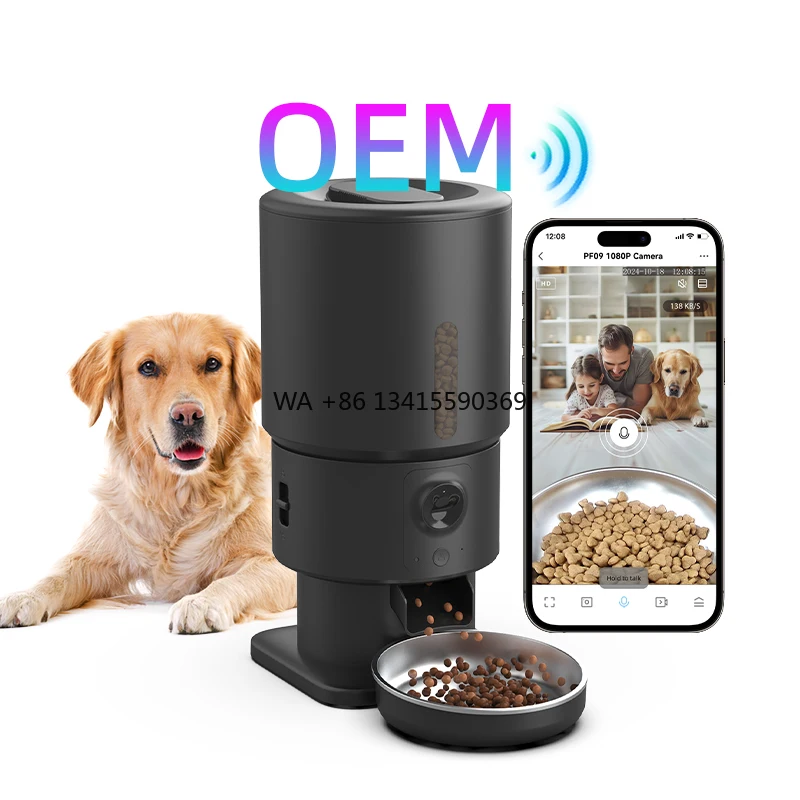 

OEM 5L Automatic Dog Feeder With Real-time Video Voice Interactive Pet Food Dispenser Automatic Cat Feeder With
