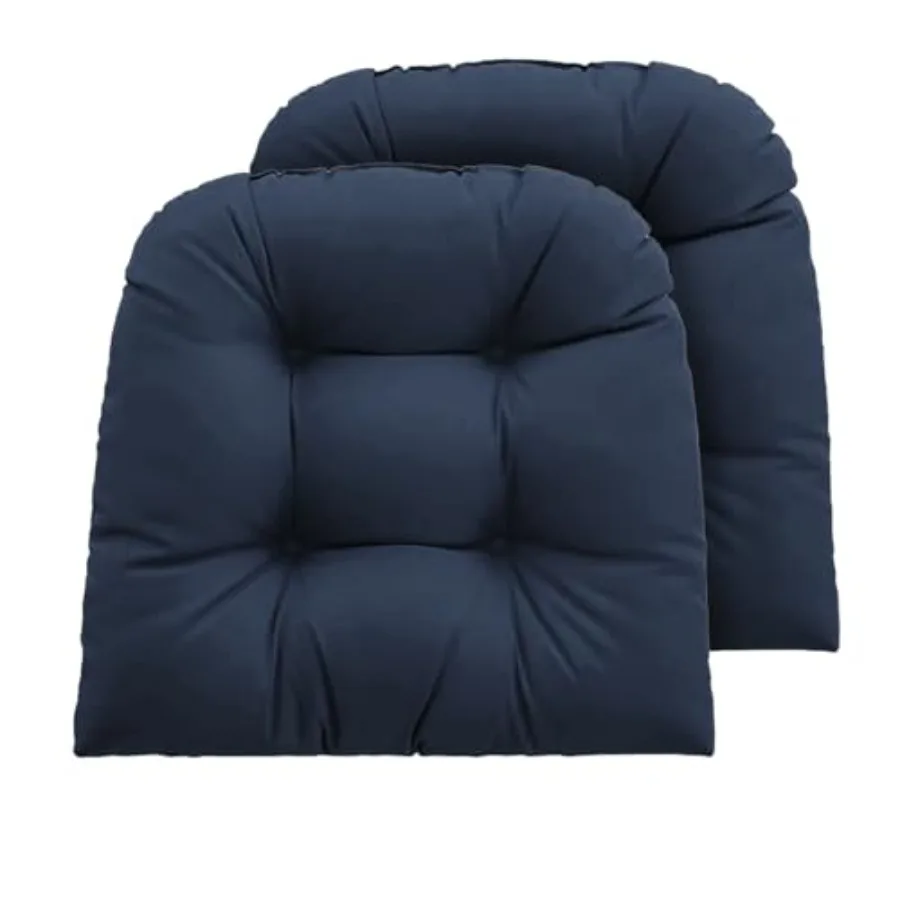 

Outdoor Chair Cushions Set of 2, 22x22x4 Inch Seat Pads with Ties for Patio Wicker Chairs Garden Dining Chair, Indoor Outside U