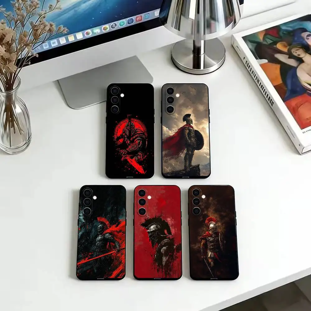C-Cool S-Spartan Warrior  Phone Case Black Silicone Soft For Samsung Galaxy A73,A72,A71,A70,A53,A52,A51