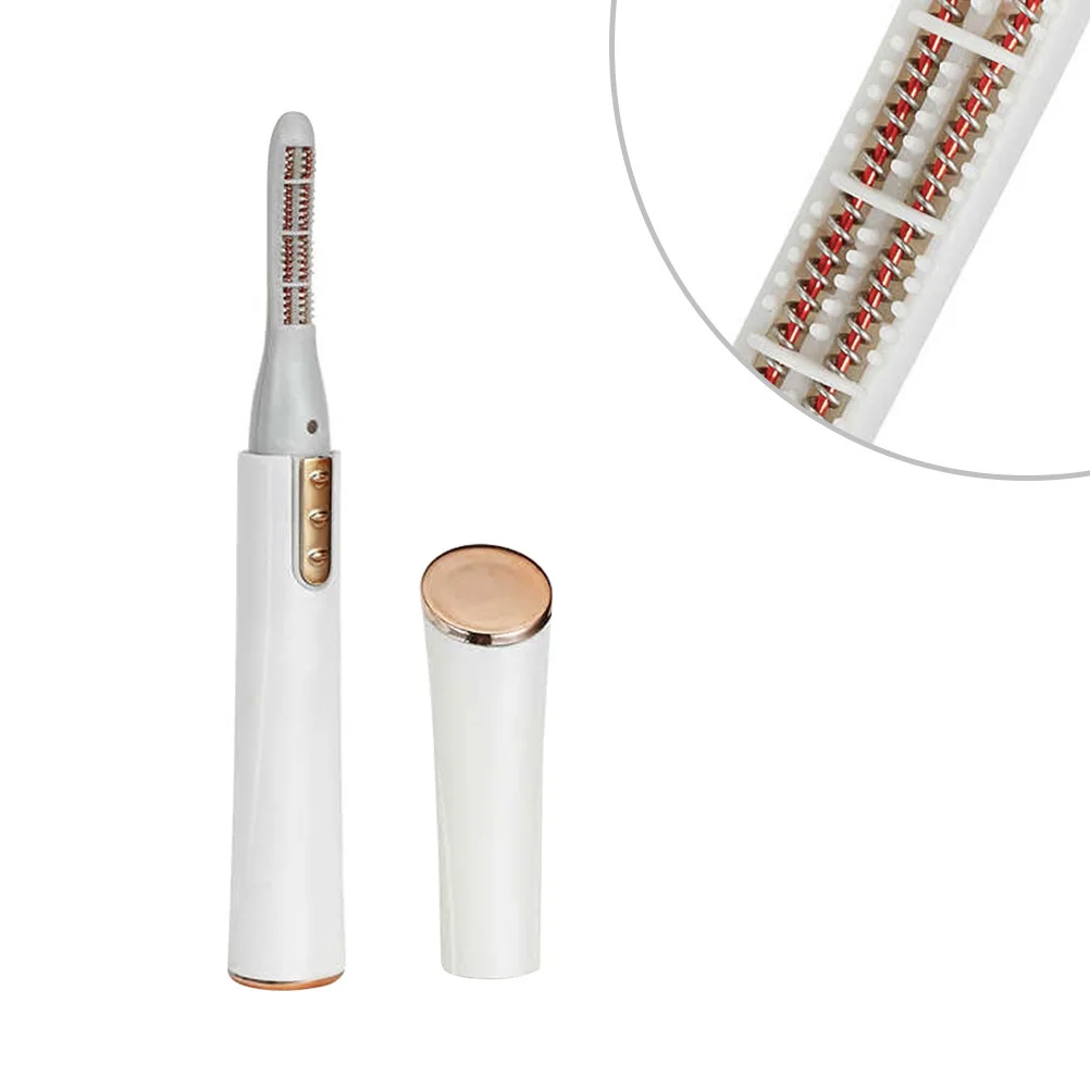 1개입 전기 휴대용 화이트 히팅 컬러 핀치 프리 손쉬운 사용 가정용 살롱 마스카라 증강기 속눈썹
