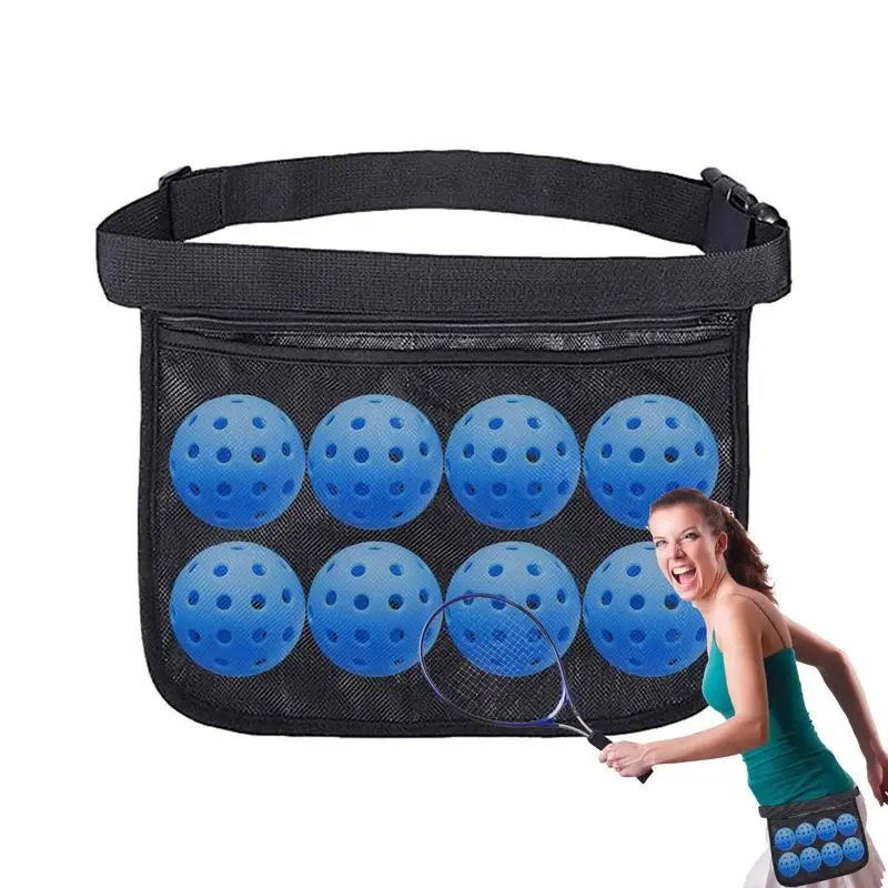 

Ball Waist Pouch Mesh Waist Hip Bag Carrier Waist Pouch Holding 8 Balls Waist Pouch With 8 Balls For Outdoor Activities Fishing