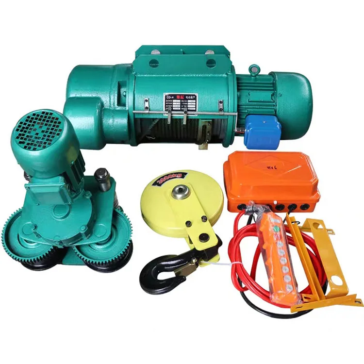 Double Lifting Speed Wire Rope Hoist 2 Tons 3 Meters Wire Rope Electric Hoist for Construction Site