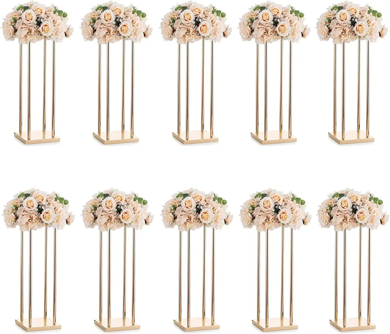 

10 PCS/ LOT Flower Vase Gold Column Stand Metal Road Lead Wedding Centerpiece Flower Rack For Event Party Decoration - AliExpres