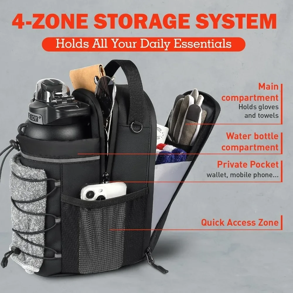 Strong Magnetic Water Bottle Carrier with Reflective Strip, Portable Drawstring Bottle Pouch for Cycling Hiking Camping Travel