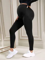 Elastic High Waist Maternity Leggings Skinny For Pregnant Women Belly Support Postpartum Leggins Body Shaper Fitness Trousers 2