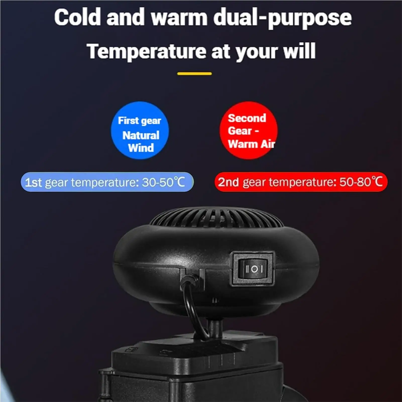 

Car Heaters For Vehicle 360 Degree Adjustable Electric Defogger Automobile Heater For Winter Driving Indoor Outdoor Parking