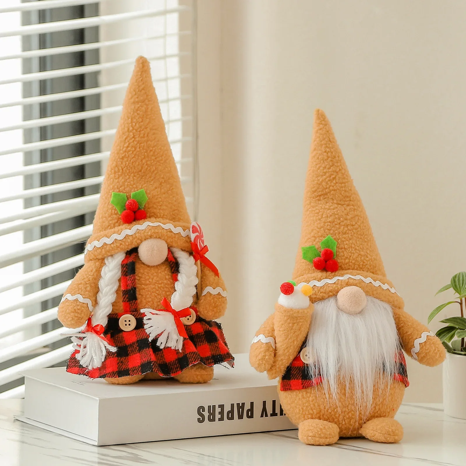 Swedish Stuff Toy Santa Doll Gnome Scandinavian Tomte Nordic Nisse Sockerbit Dwarf Elf Ornaments Christmas Decorations For Home