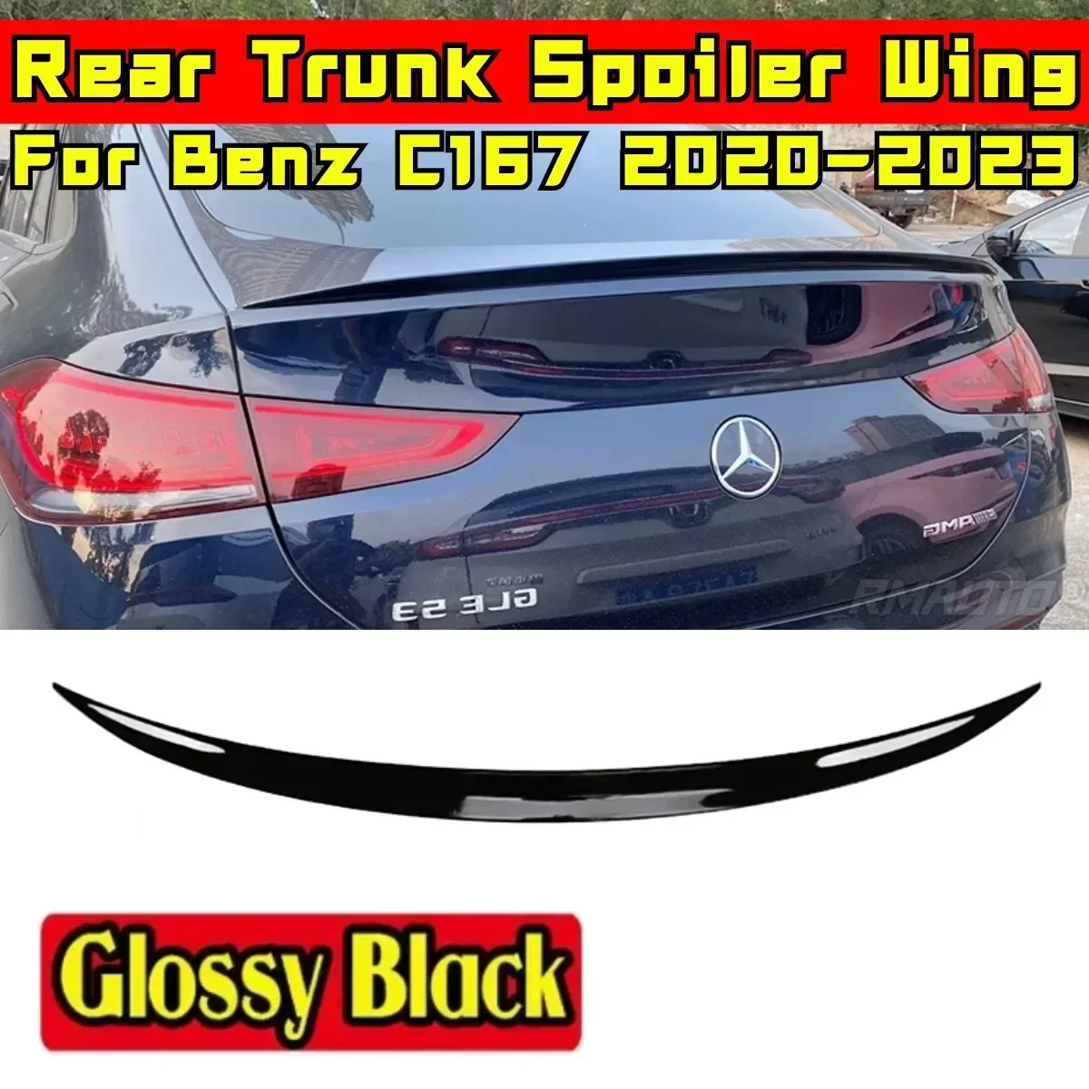 Car Rear Trunk Spoiler Body Kit Car Rear Wing For 2020-2023 Mercedes GLE Coupe W167 C167 320 350 400 450 53 AMG Car Accessories