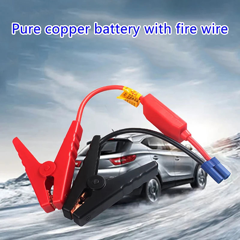 Klem Kabel Lompat Baterai Darurat, Perangkat Starter 12V, Klip Buaya Starter Lompat, Konektor Steker EC5 untuk Mobil Truk