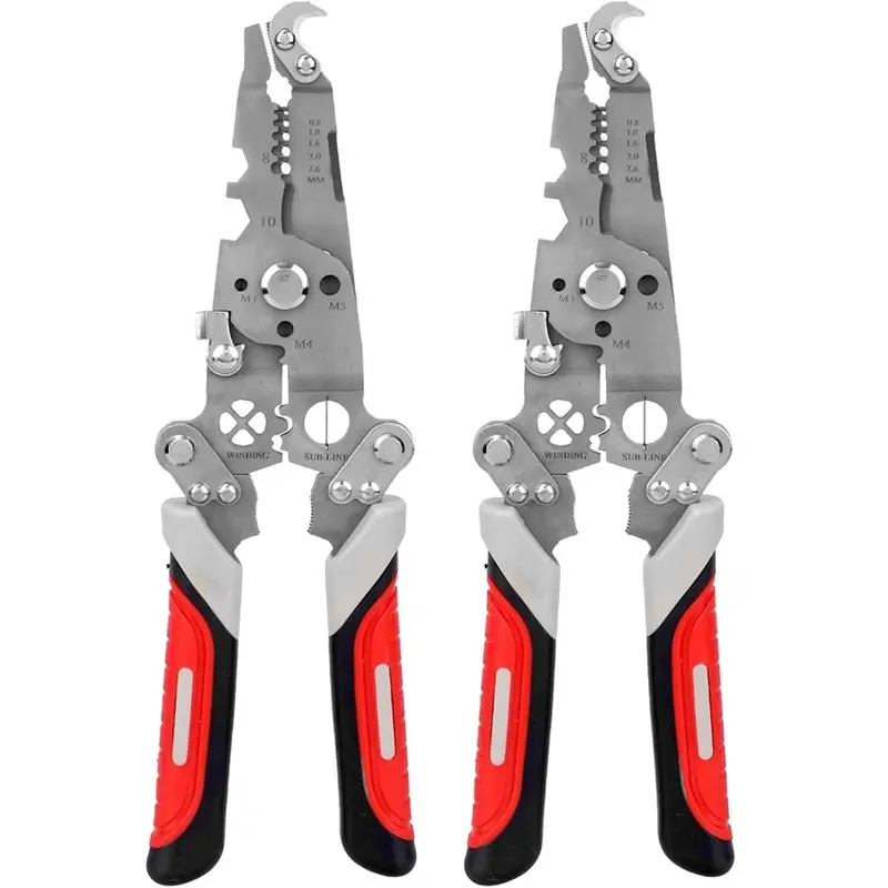AT63-Multifunctional Wire Stripper(18 In 1), Foldable Wire Stripping Plier, Crimper& Cutter Tool For Electricians Home Repair