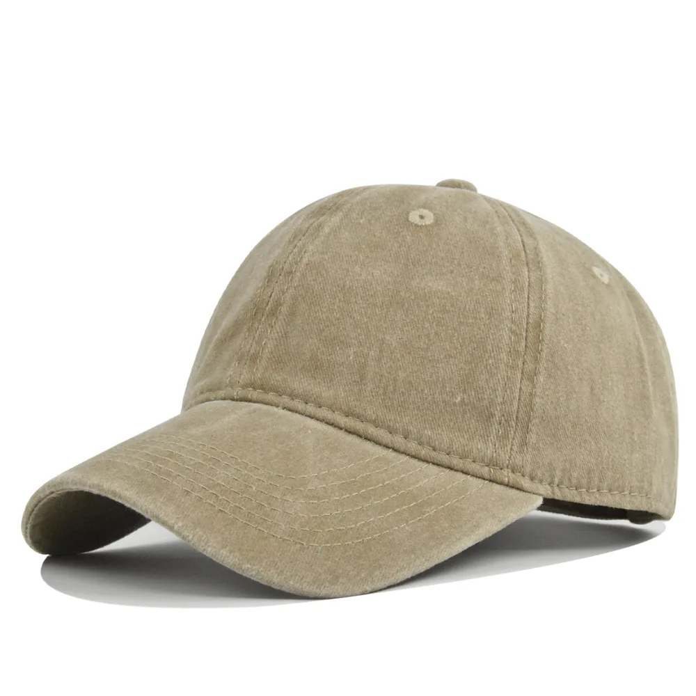 Adjustable Embroidery Snapback Hat Men Washed Denim Baseball Cap Outdoor Sport Tennis Cap For Adults