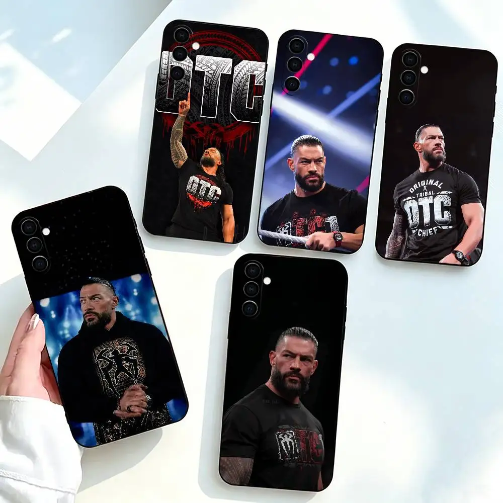 OTC Roman-n Reings  Phone Case For Samsung Galaxy A73,A72,A71,A70,A53,A52,A51,Others Soft Black Cover