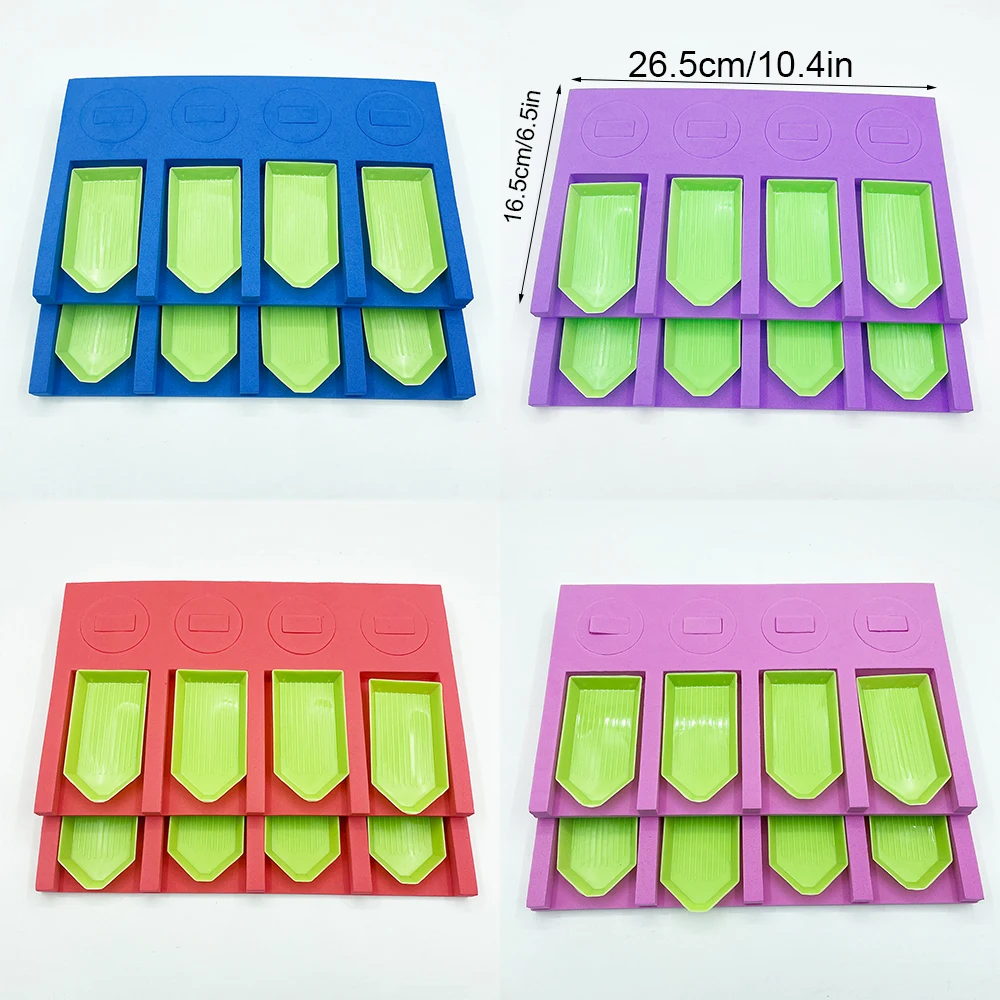 2pcs/set Foam Diamond Painting Cross Stitch Tool Moasic Accessories Tray Plate Organizer For Storage Boxes Containers