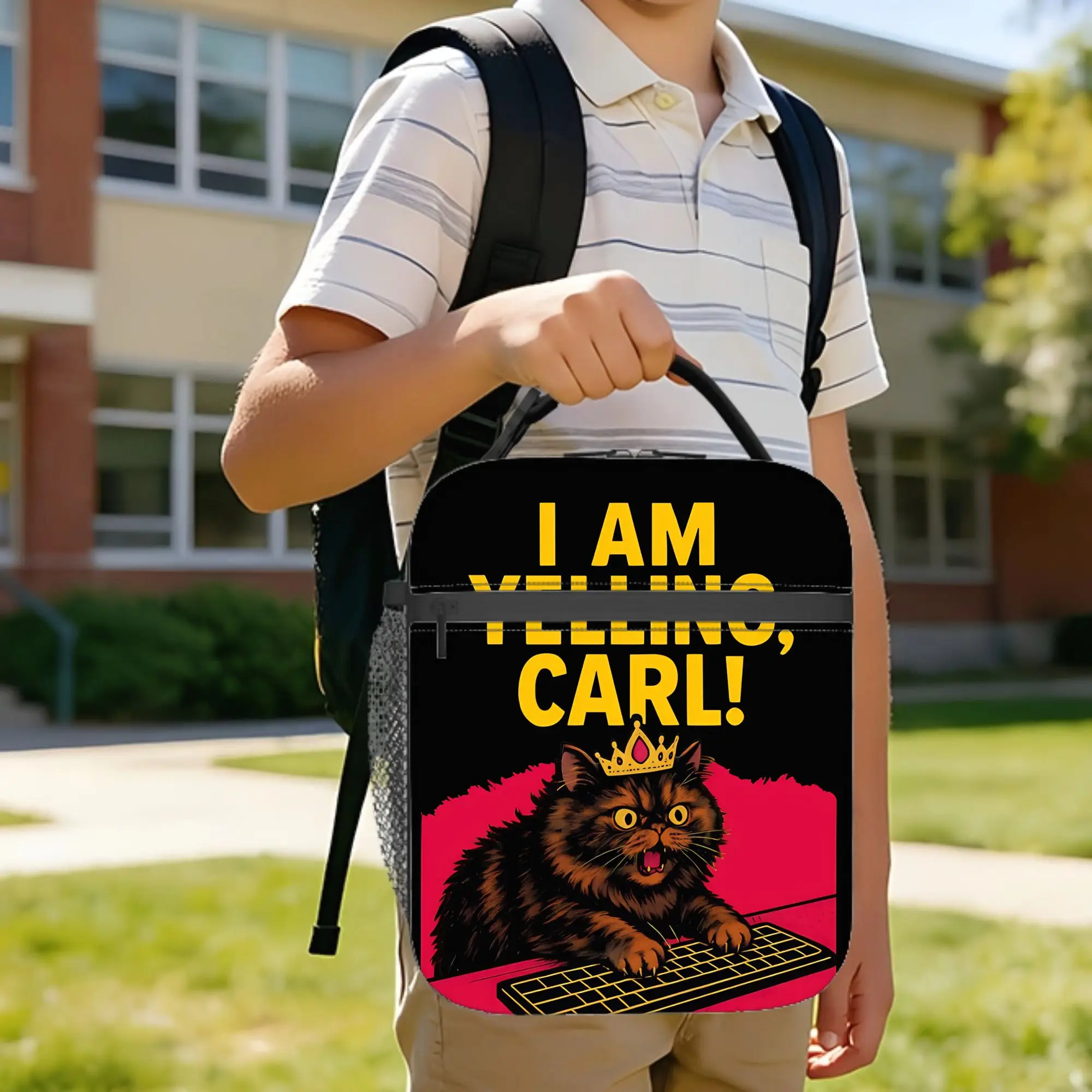 Dungeon Crawler Carl  Insulated Lunch Bags Cooler Bag Reusable,Lunch Container I Am Yelling Portable Tote Lunch Box Food Bag