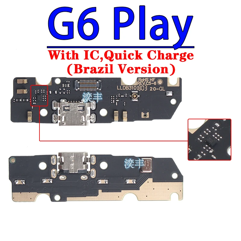 Usb Dock Charger Connector for Motorola Moto G6 G7 G8 Power Plus Play Lite Us Brazil Version Charging Board Module Flex Ports