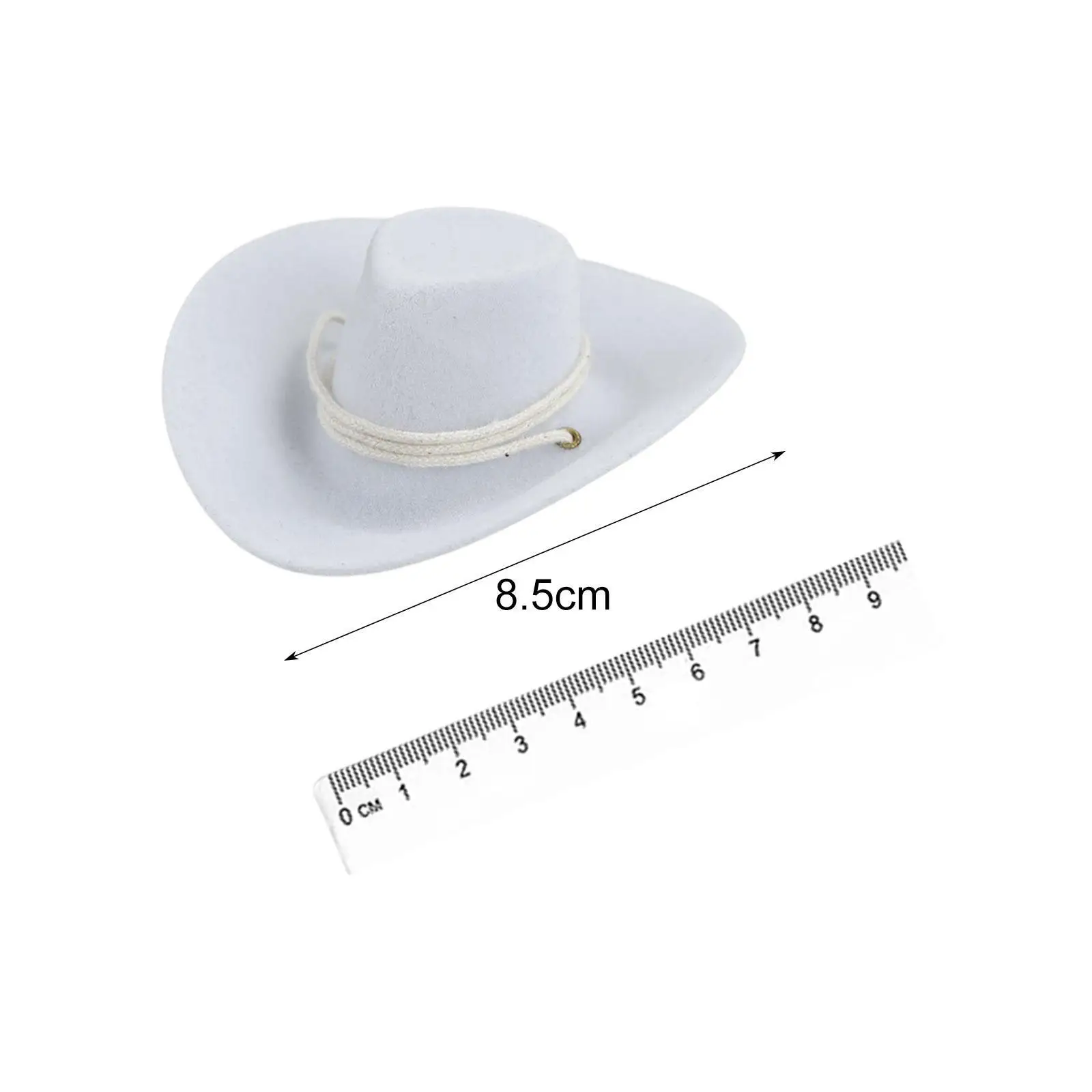 Chapeau de Cowboy à l'échelle 1/6, modèle de poupée, jouet, accessoires de déguisement, jeu de simulation, chapeau décoratif, Mini chapeau de Cowboy floqué pour accessoires de figurine de 12 pouces