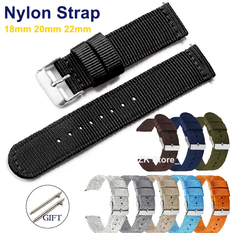 18mm 22mm 20mm Woven Nylon Watch Sport Strap Band for Amazfit Fabric Band for Samsung Galaxy 4 5 6 Gear S3 Classic Active 2