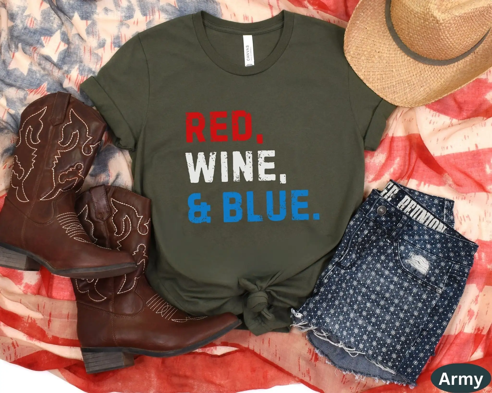 Funny 4Th July Couple T Shirt Husband Wife Fourth Of Drink Party Red White Blue His Hers Independence Day Matched