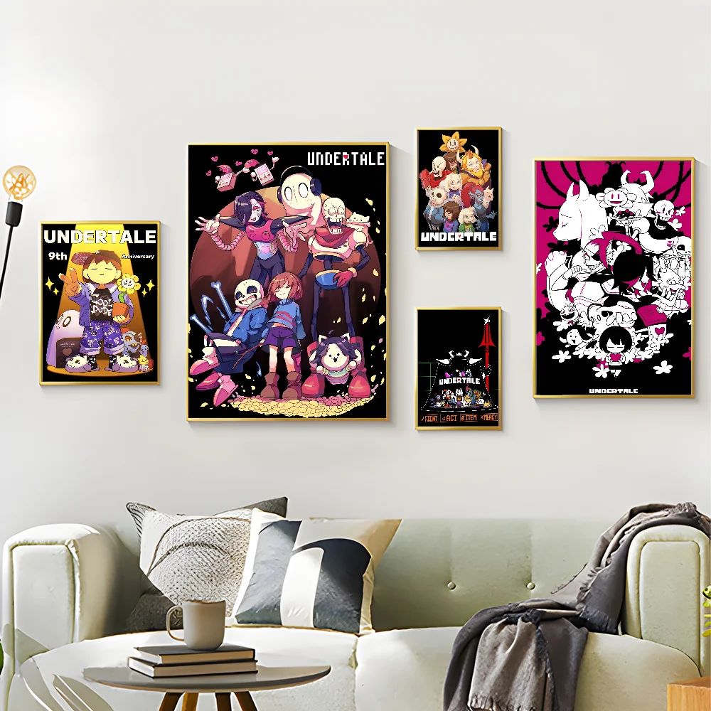 U-Undertale DIY Sticky Poster Fancy Wall Sticker For Living Room Bar Decoration Wall Decor