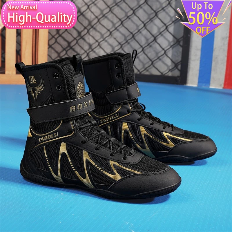 summer-new-anti-slip-professional-mens-boxing-shoes-training-flexible-sports-shoes-stable-competition-balance-wrestling-shoes