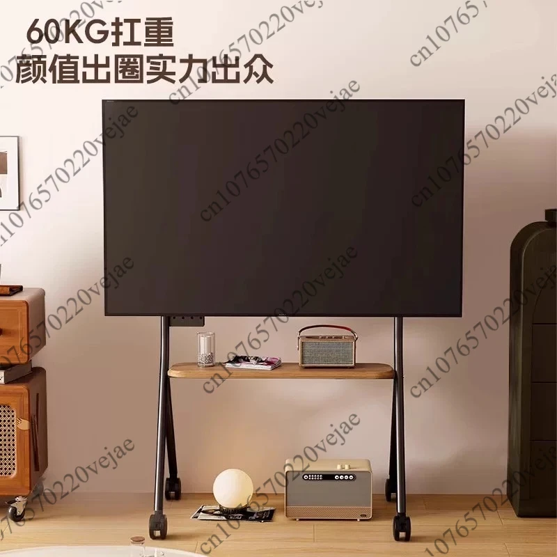 TV Floor Stand Movable Vertical Wheeled Cart 65/75 Inch Universal Hanger
