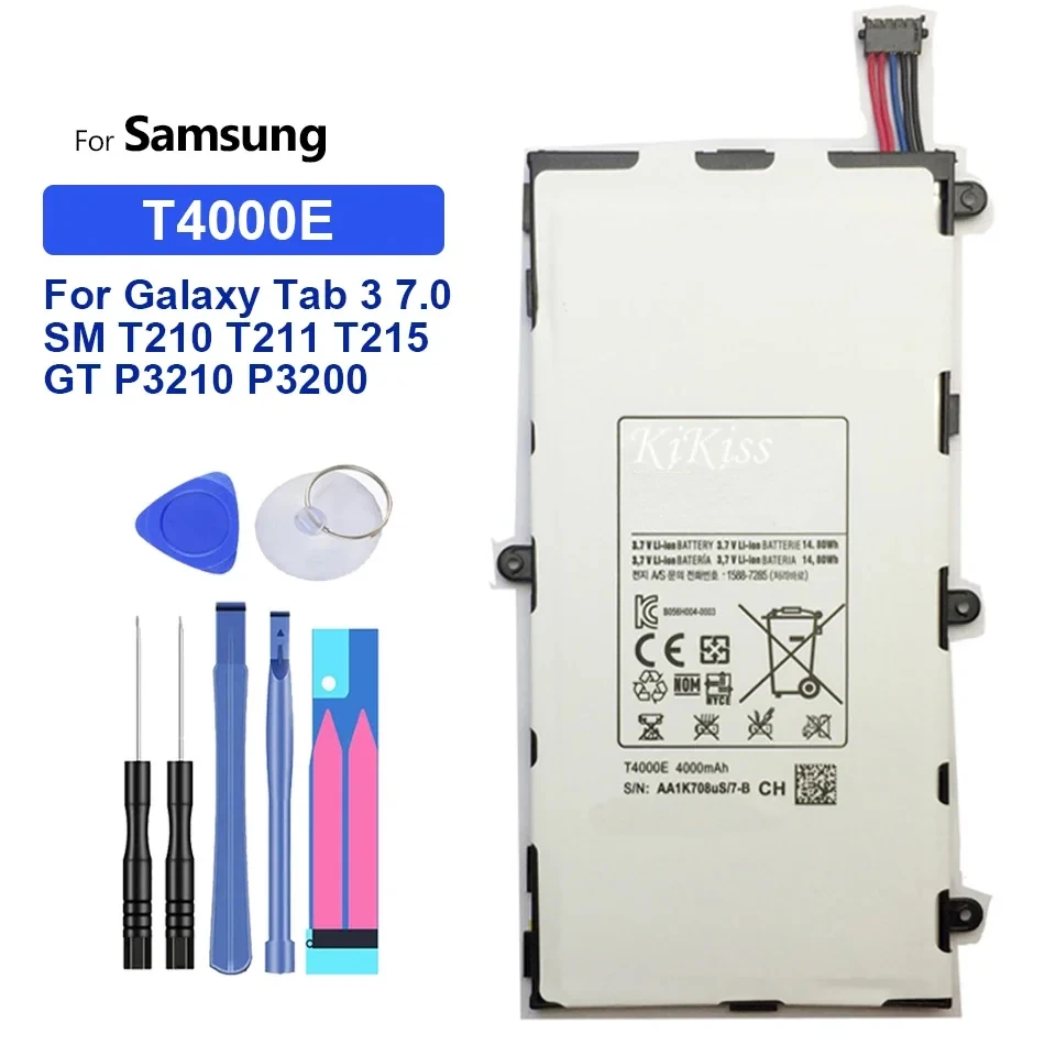 T4000E 4000mAh Tablet Battery For Samsung Galaxy Tab 3 7.0 T210 T211 T2105 T217a SM-T210 Free Tools