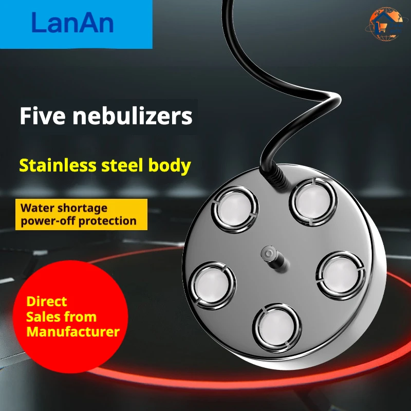 

DC24V 5 Head Ultrasonic Humidifier Mist Maker Spray Mist Maker Fog Maker Water Fountain Pond Air Nebulizer