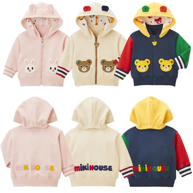 Autumn Boys Jackets Girls Jacket Cartoon Bear  Hooded Coats Cardigan Baby Girl Clothes Kids Coat Outerwear Jaqueta Ceketler