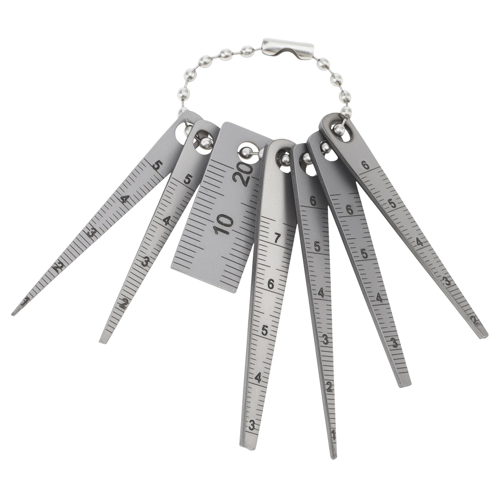 7 pcs 0.1-20 mm Feeler Gauge Clearance Ruler for Cylindrical Bores Measurement, Taper Welding Gauge Test Hole Inspection Tool