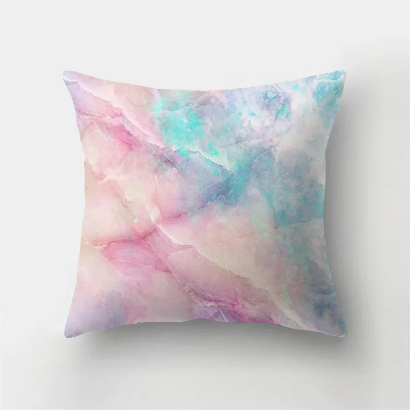 Pink Sky Cloud Landscape Pillow Case Polyester Home Bedroom Living Room Sofa Decoration Cushion Cover   45x45cm