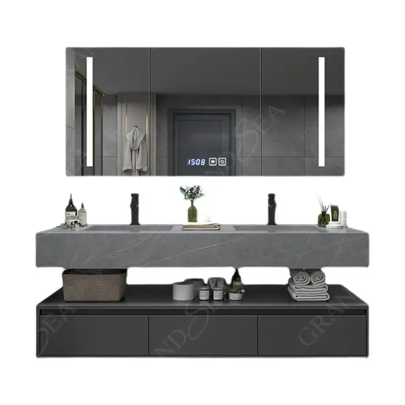 

New Product Bathroom Cabinet Washroom Vanity Units with Double Sink Bathroom Vanity for Bathroom