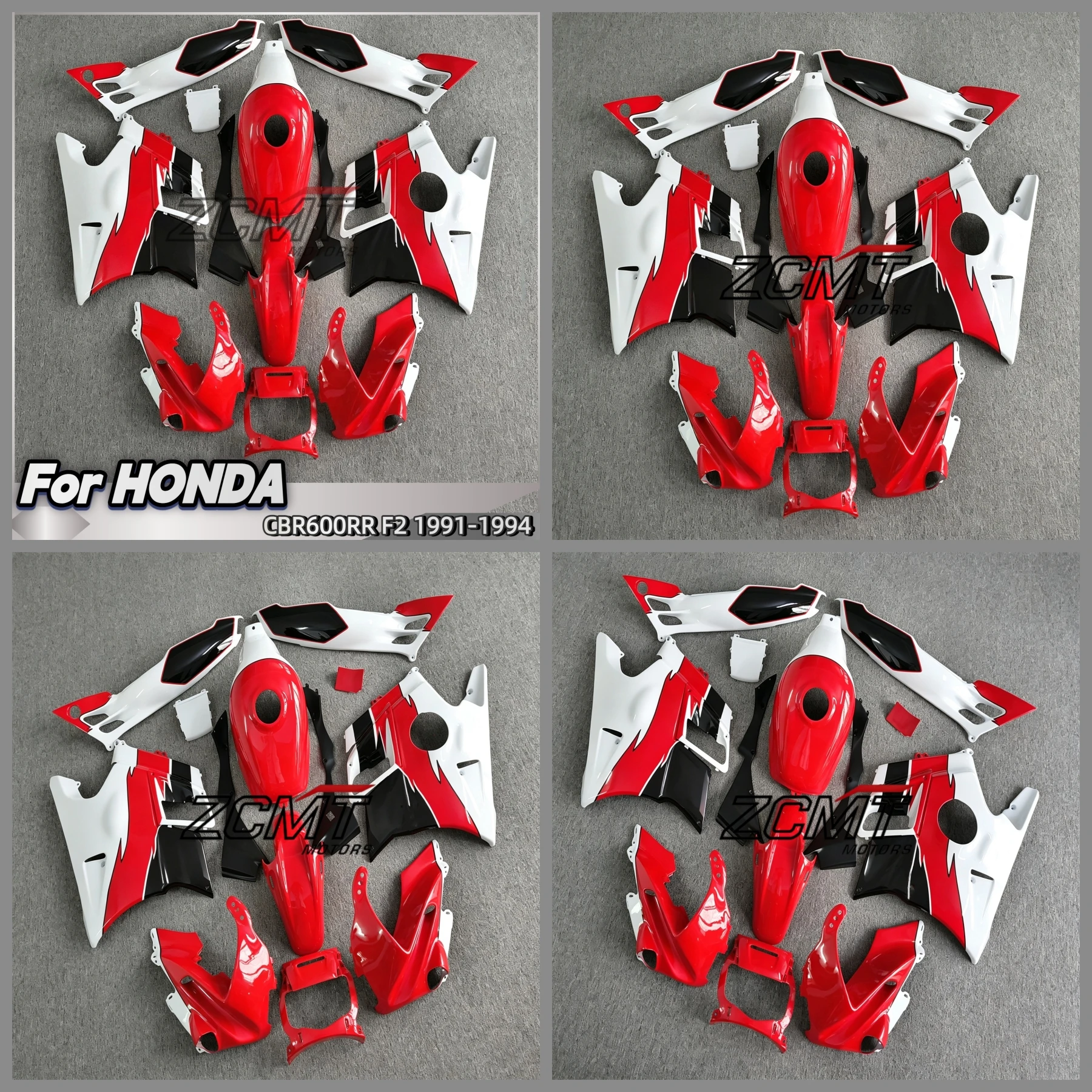 Fit for Honda CBR600RR CBR 600RR F2 1991 1992 1993 1994 Motorcycle Plastics Fairing Kit Injection Mold Bodywork Panel Kit Red Bl