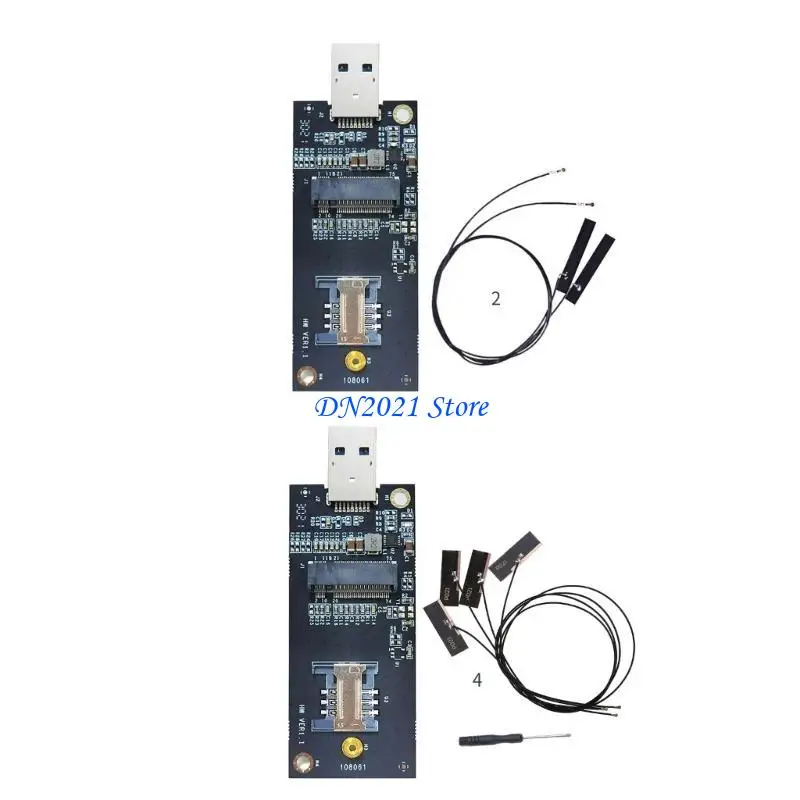

F3KE DW5816E EM7455 L860-GLM2 USB Adapter WWAn Card LTE Module with SIM-Slot Antenna