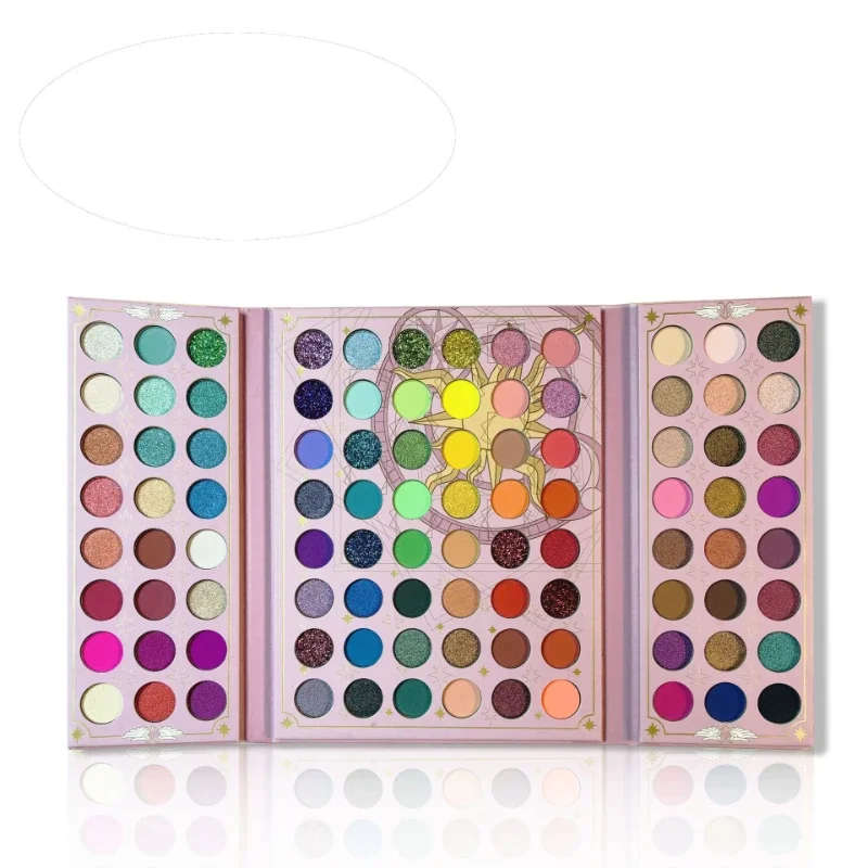 Palette de fards à barrage métalliques scintillants pour femmes, maquillage pour les yeux, longue durée, mélange de couleurs, 96 couleurs, 256