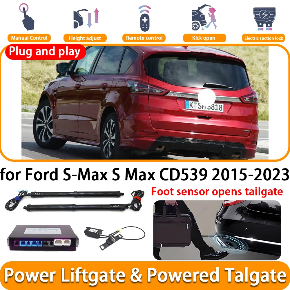 Für Ford S-Max S Max CD539 2015–2023, OEM-elektrisches, automatisch angetriebenes Heckklappen-Elektro-Heckklappensystem, Plug-and-Play-Kofferraumlift-Set