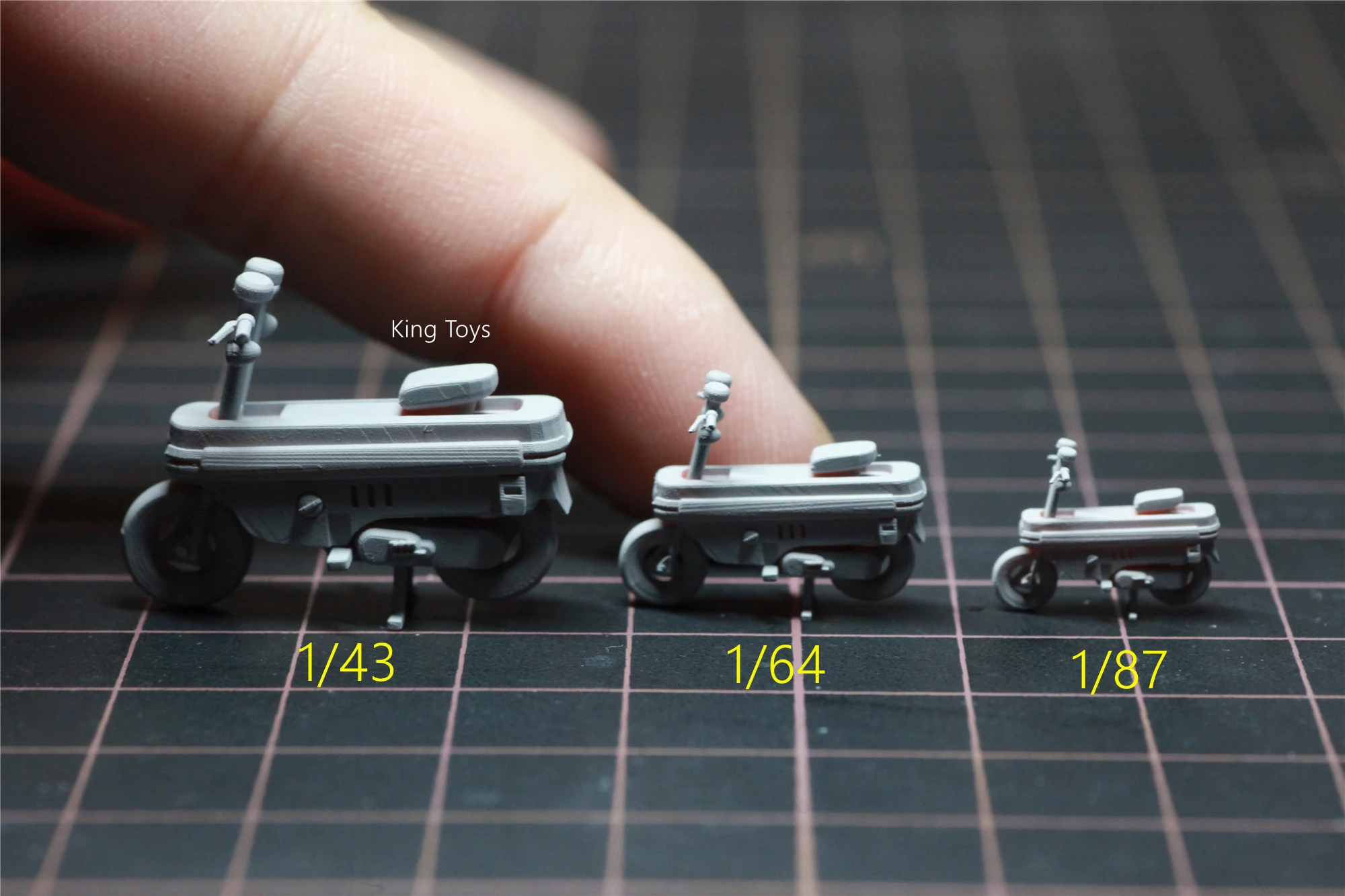 Król zabawki 1/64 1/87 1/43 figurki Model żywicy Honda Motocompo motocykl dioramy odlew kolekcja miniatur