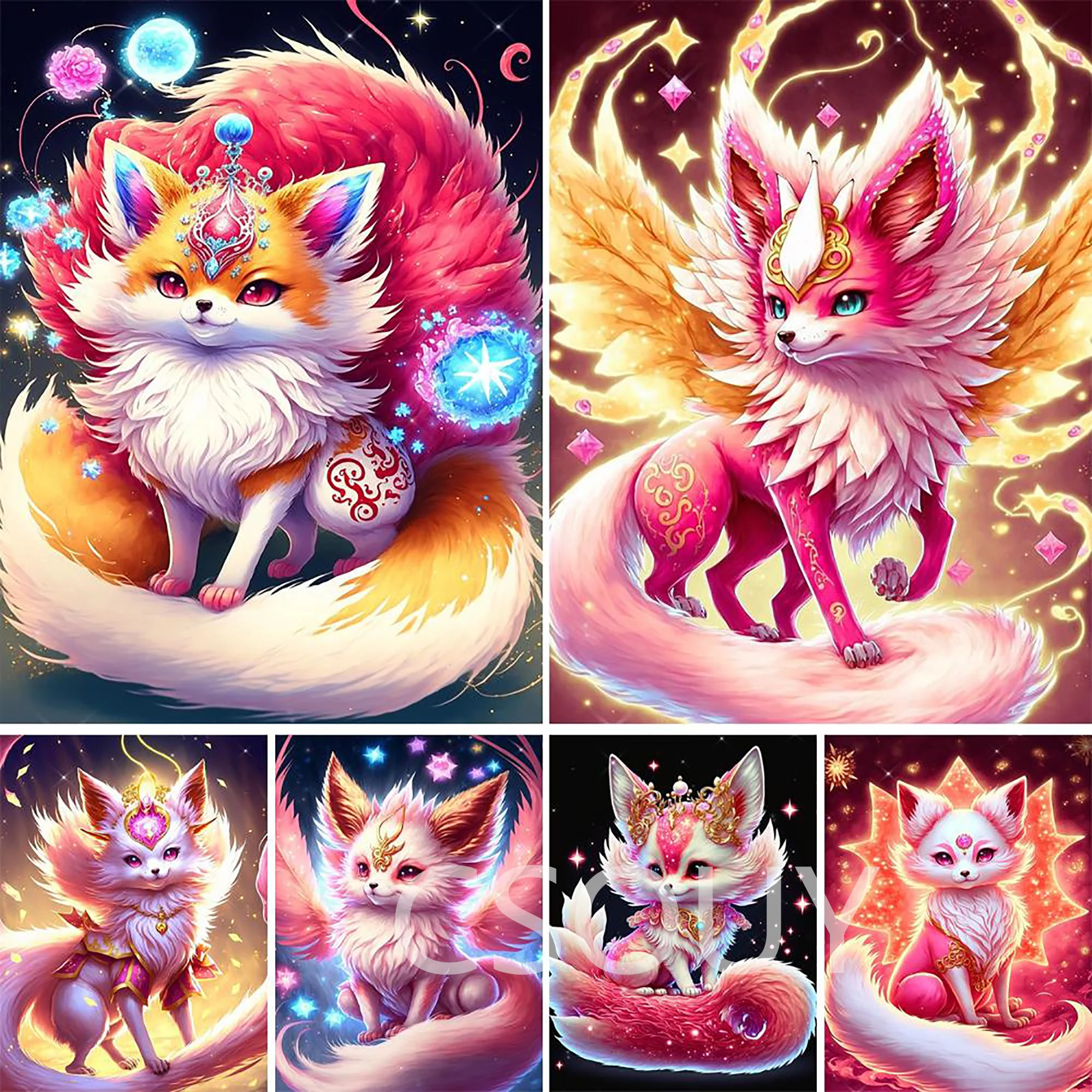 

Red Fox Animals 100% Dairy Dust Full Square Diy Diamond Painting Cross Stitch Embroidery Mosaic Home Decor Needlework Crystal AB