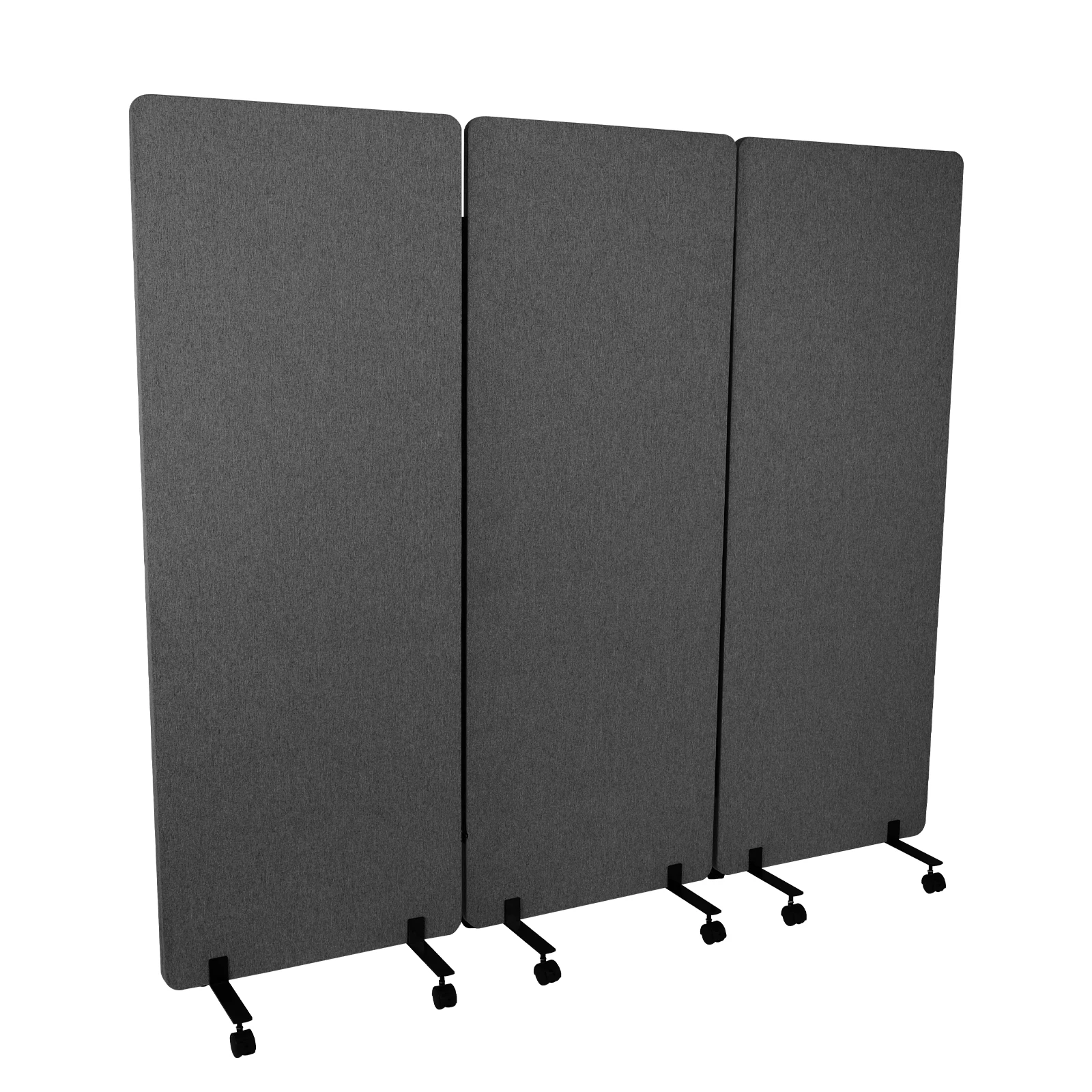 

Передвижная временная перегородка для класса из 3 панелей, 180 см (длина) x 168 см (высота), на колесиках, для офиса, приемной, больницы