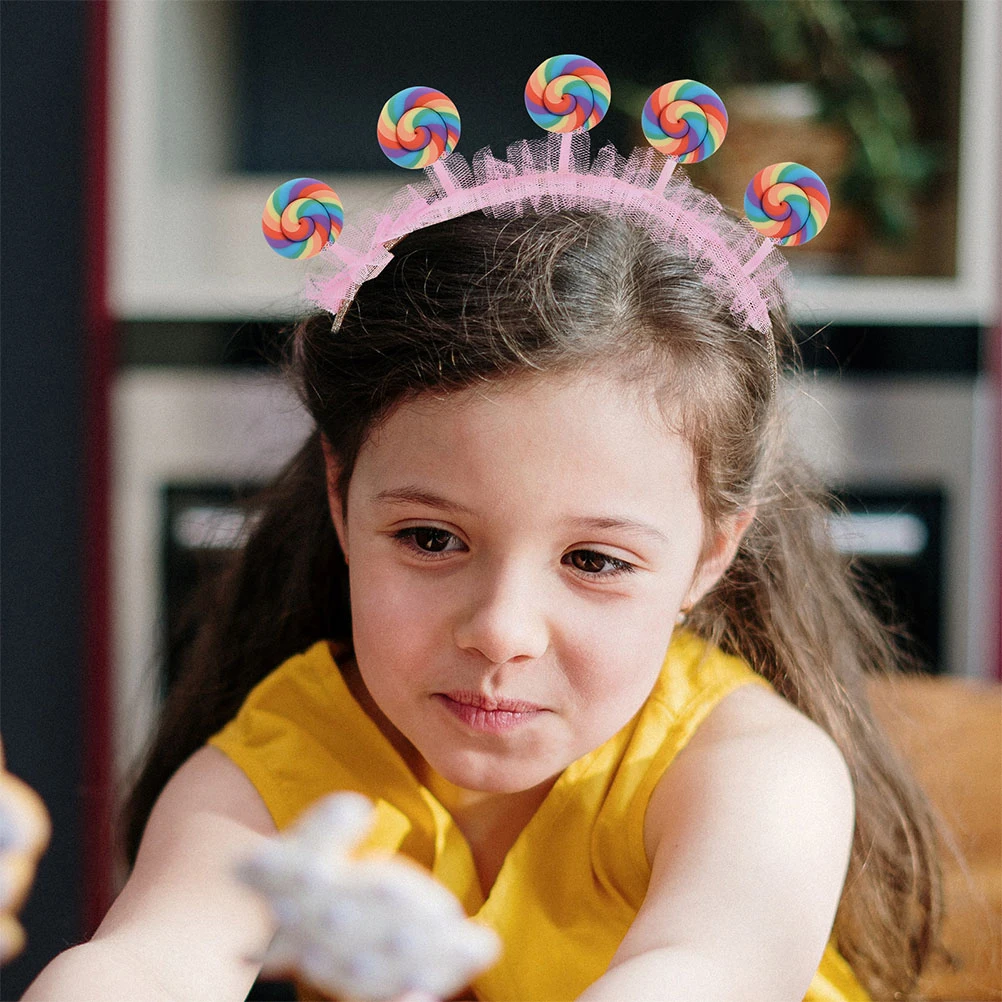 3pcs Lollipop Headbands For : Candy Themed Hoops Lightweight Cartoon Party Hair Accessories Birthday Costume Dress Up