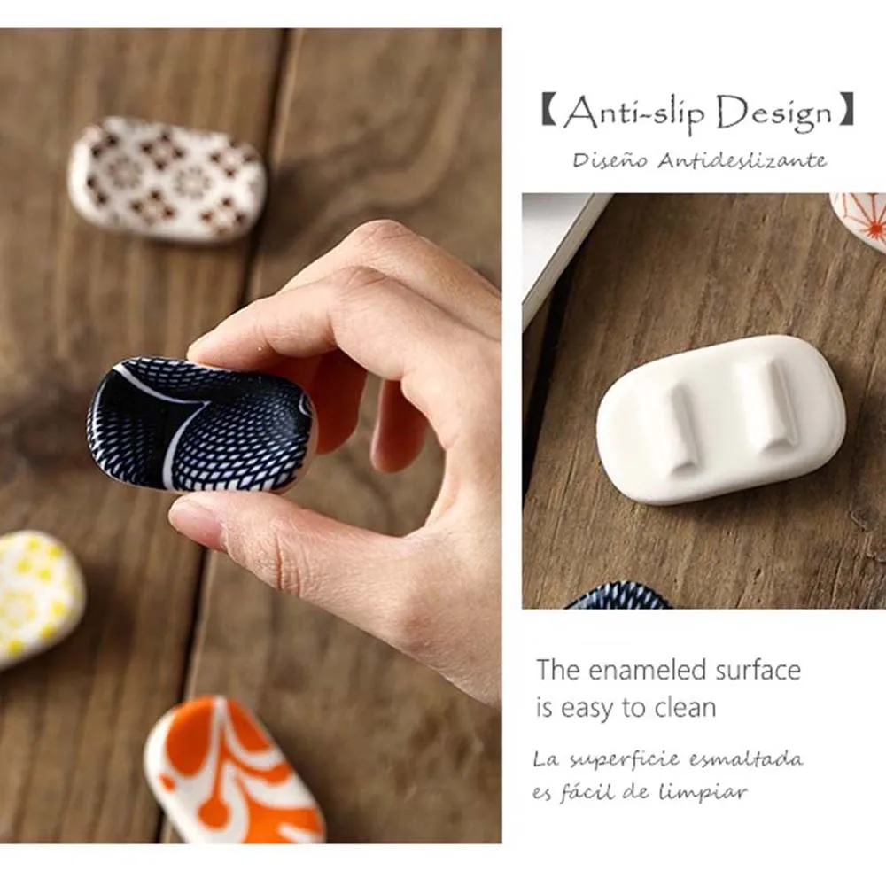 

Porcelain Rest Ceramic Chopsticks Holder Chopsticks Stand Chopsticks Spoon Rack Tableware