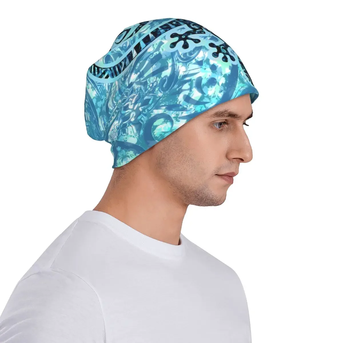 Gecko Blue Bonnet Homme Fashion Thin Skullies Beanies Czapki Jesień i zima Materiał poliestrowy Ciepła czapka z dzianiny